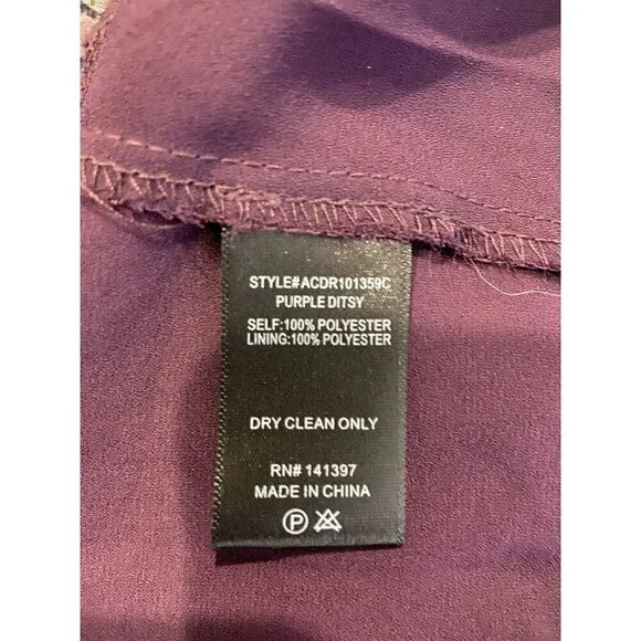 Astr the Label Tired Maxi Dress Side Slit Open Back Purple Green Gold Floral M - Picture 6 of 7